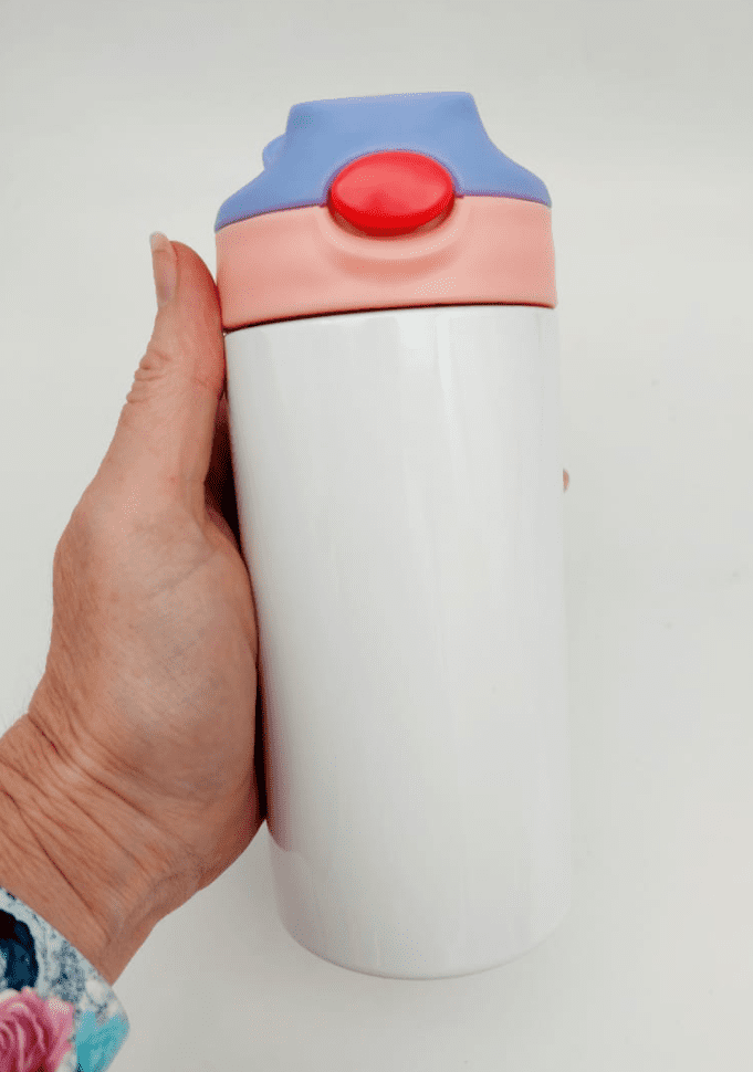 Sublimation Blanks : 12oz (354mls) Kids 2-Toned Colour Lids Straight Tumbler
