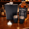 8ozHipFlaskSet12 Laser Engraving : 8oz Matte Black Hip Flask Set (with option for us to engrave)