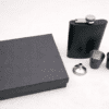 8ozHipFlaskSet13 Laser Engraving : 8oz Matte Black Hip Flask Set (with option for us to engrave)