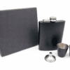 8ozHipFlaskSet16 Laser Engraving : 8oz Matte Black Hip Flask Set (with option for us to engrave)