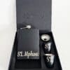 8ozHipFlaskSet7 Laser Engraving : 8oz Matte Black Hip Flask Set (with option for us to engrave)