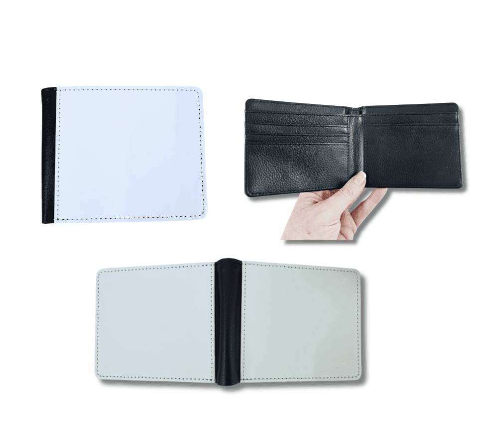 Sublimation Blanks : Men's PU Leather Wallet Single and Double Sided