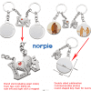Sublimation Blanks : Double Magnet Keyring Set