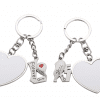 Sublimation Blanks : Double Magnet Keyring Set