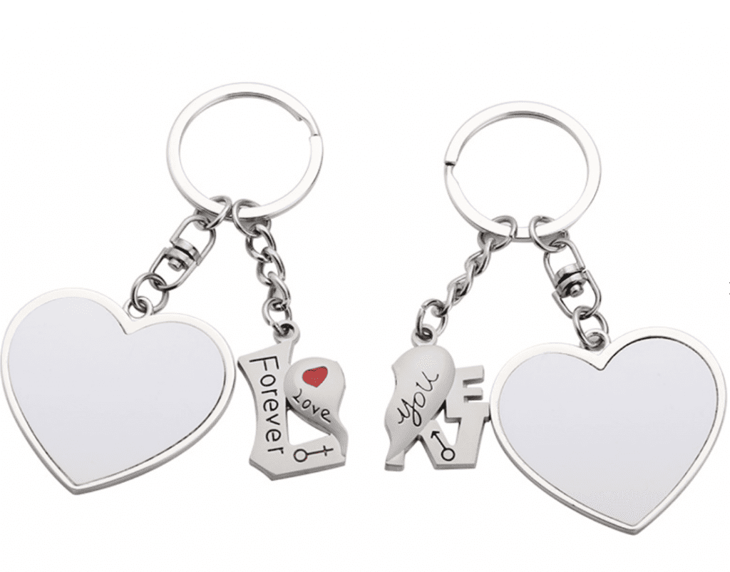 Sublimation Blanks : Double Magnet Keyring Set