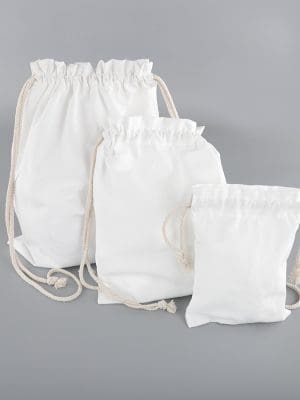 Drawstringbags Sublimation Blanks : Canvas Drawstring Bags