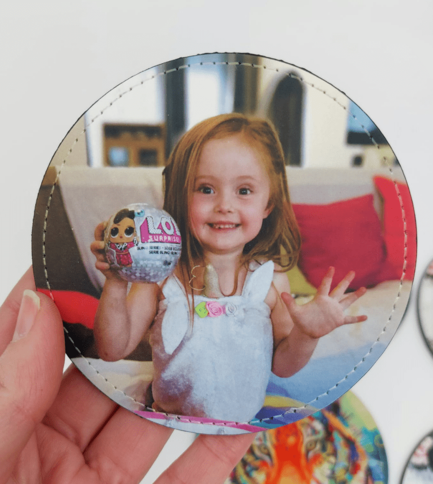 Coaster_Picture Sublimation Blanks : PU Leather Coasters