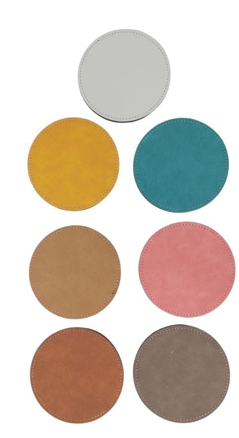 Coasters2b Sublimation Blanks : PU Leather Coasters