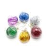 1 Christmas Sublimation : 8cm Transparent Tinsel Baubles