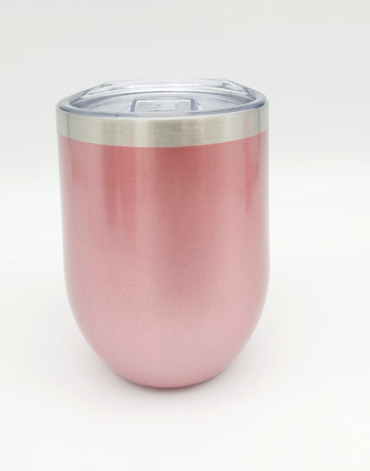 12ozWineRosePink Engraving/Vinyl Blanks : 12oz Silver Rimmed Powder Coated Tumblers