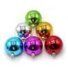16 Christmas Sublimation : 8cm Glossy Solid Baubles