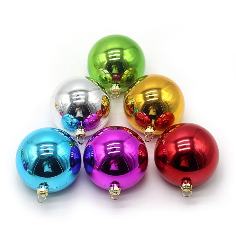 16 Christmas Sublimation : 8cm Glossy Solid Baubles