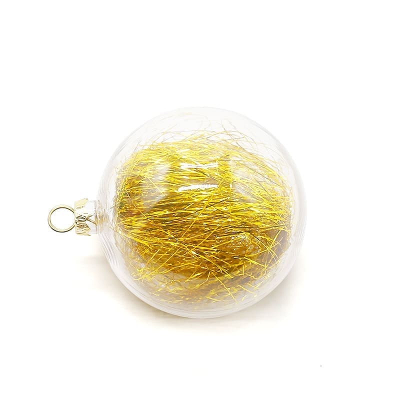 7 Christmas Sublimation : 8cm Transparent Tinsel Baubles