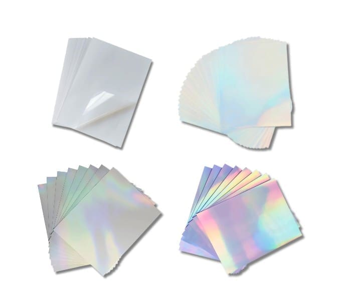 Clears_Holographic Printables : PET Clear & Holographic Vinyl Sticker Paper (Compatible for Inkjet & Laser)