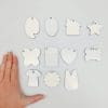 MDF Keychains Sublimation Blanks : Various Shaped MDF Keyrings (end of range)