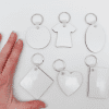 MDFALl Sublimation Blanks : Various Shaped MDF Keyrings (end of range)
