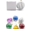 TransparentBox Christmas Sublimation : 8cm Transparent Tinsel Baubles