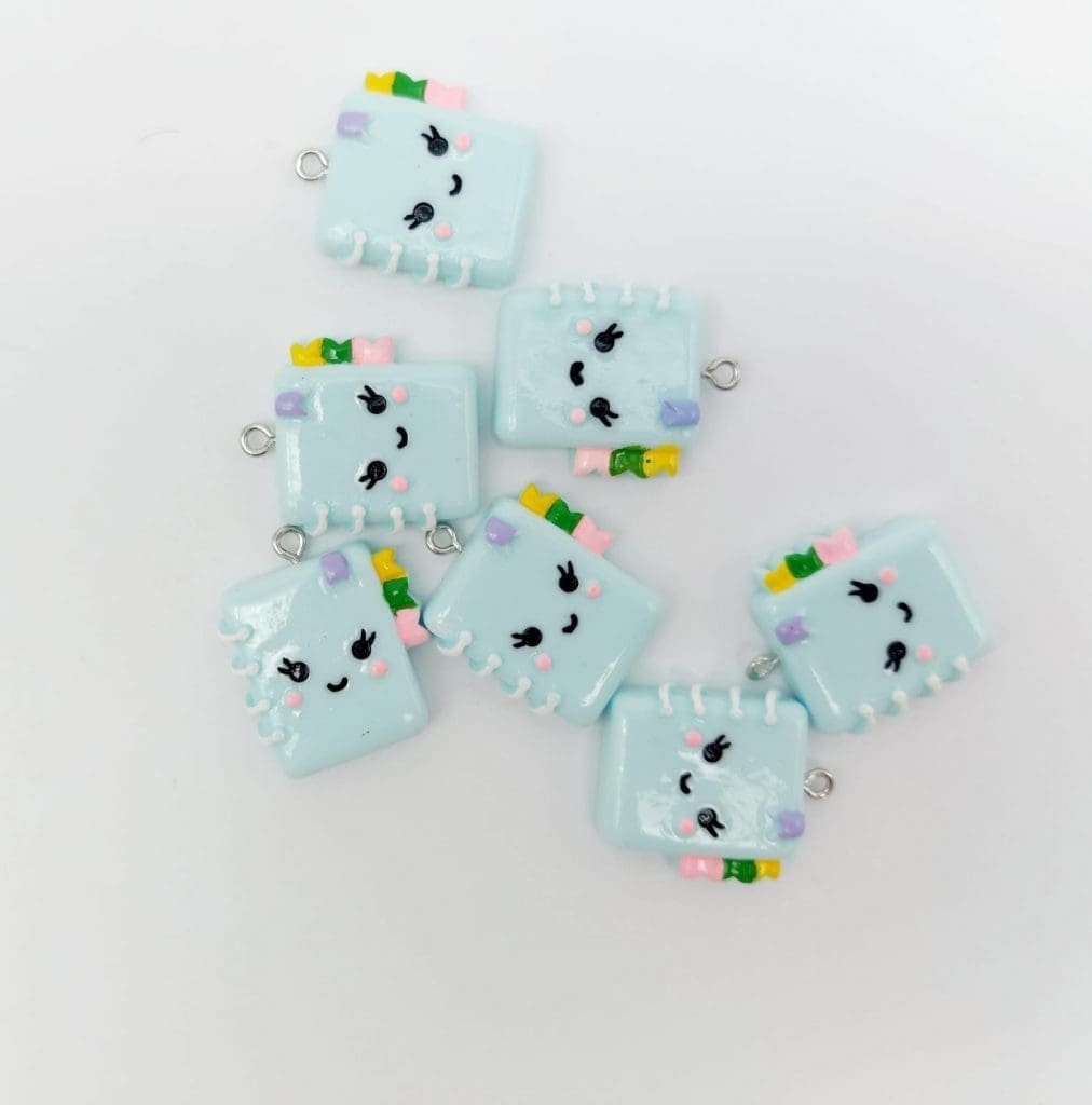 Charm_BlueNotebook2 Keychain Accessories : Teacher School Charms