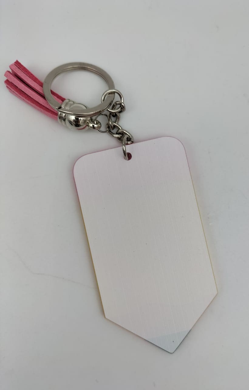 Pencil Back Keychains : Yellow Pencil Acrylic