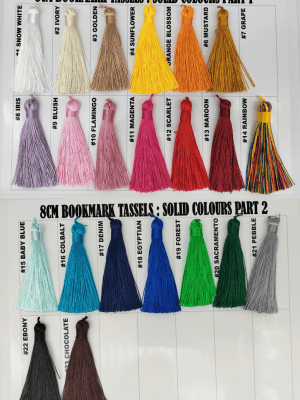 Sublimation Blanks : Solid Colour Bookmark Tassels