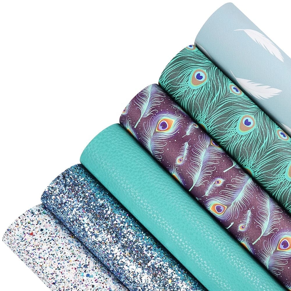 Feather1 Faux Leather : 6 Piece Feather Deluxe (FL22)