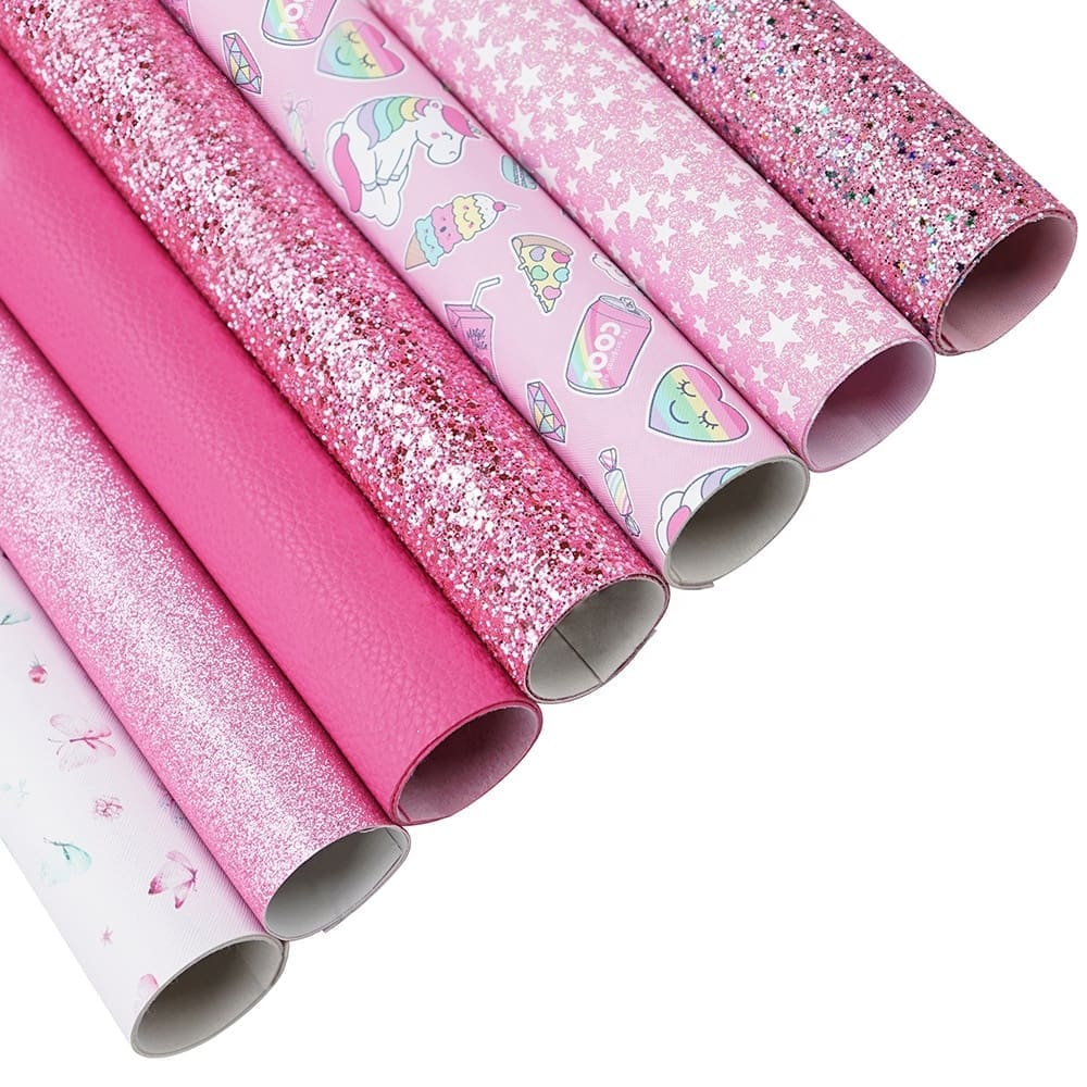 PinkSeries_3 Faux Leather : 7 Piece Unicorn Pretty in Pink (FL20)