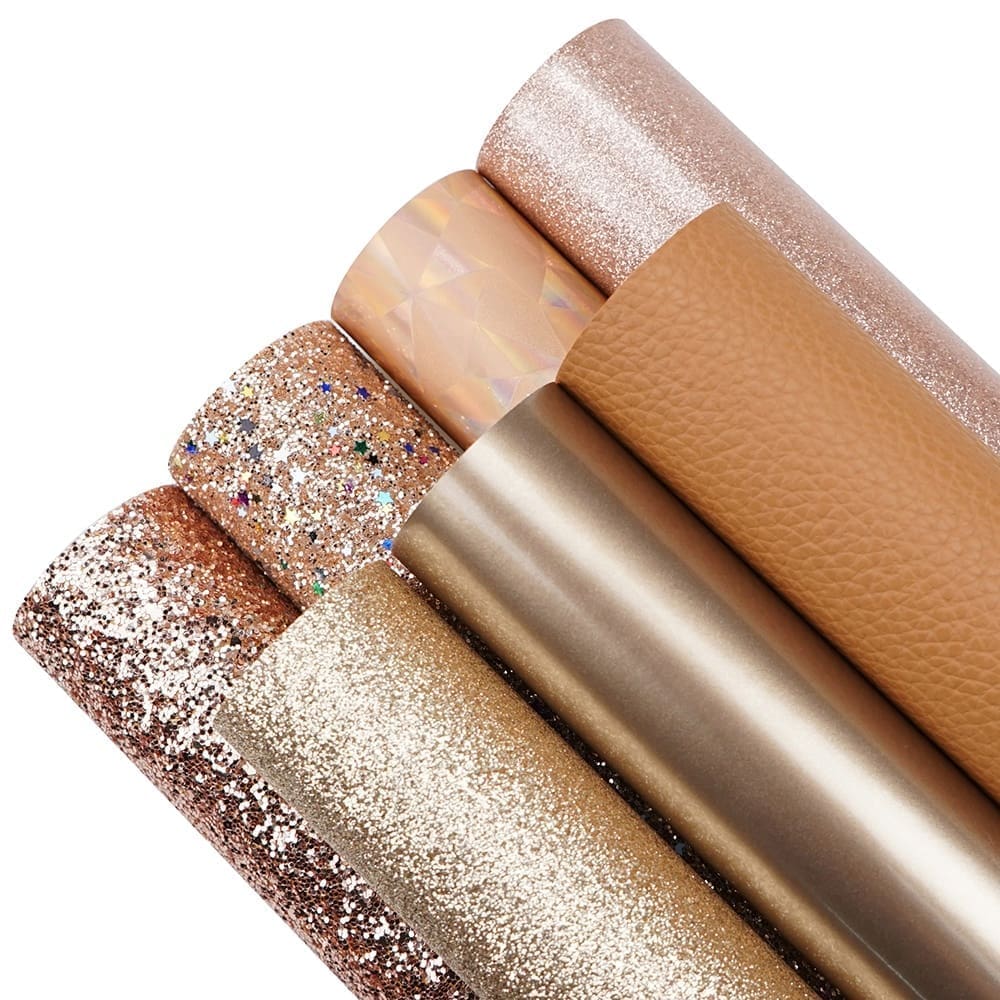 RoseGold1 Faux Leather : 7 Piece Rose Gold Fantasy (FL19)