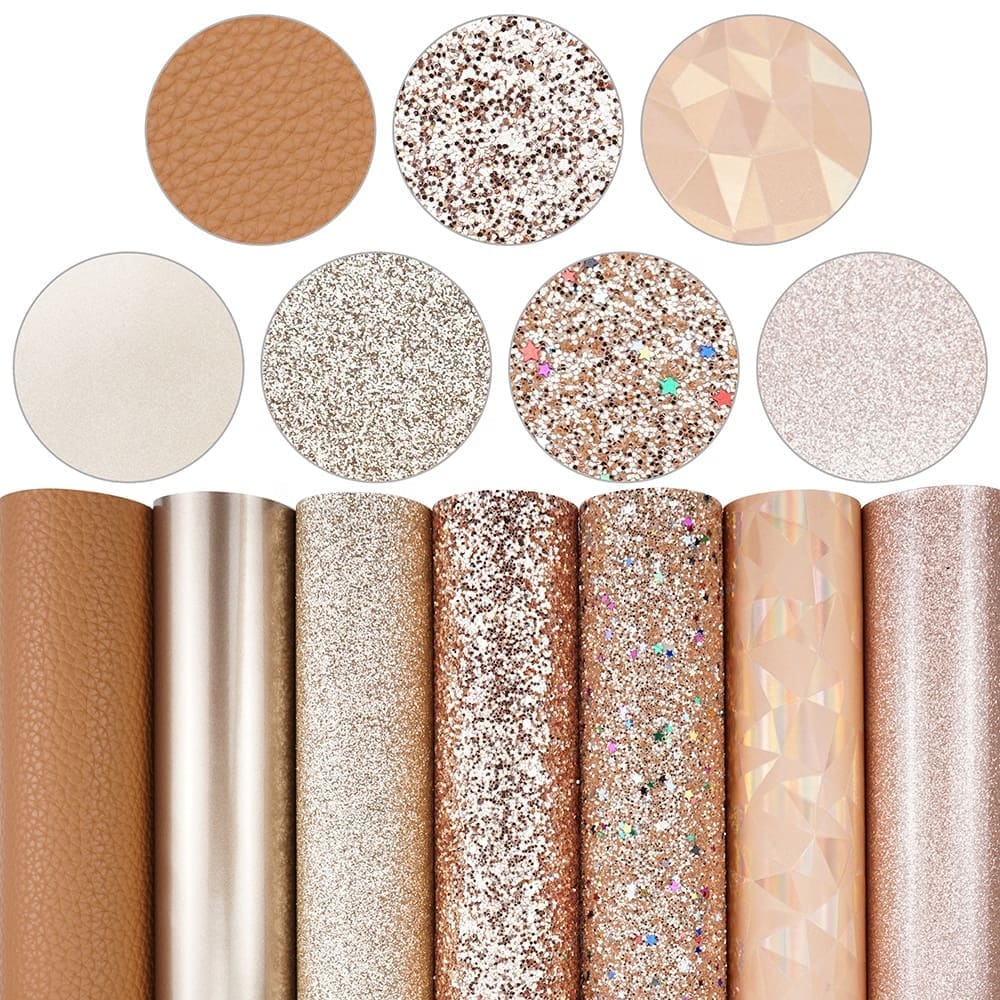RoseGold3 Faux Leather : 7 Piece Rose Gold Fantasy (FL19)