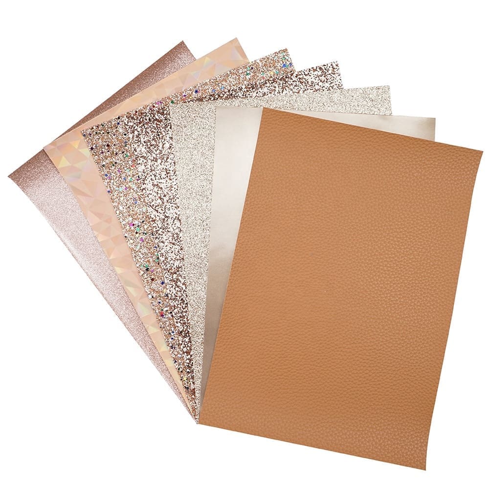 RoseGold6 Faux Leather : 7 Piece Rose Gold Fantasy (FL19)