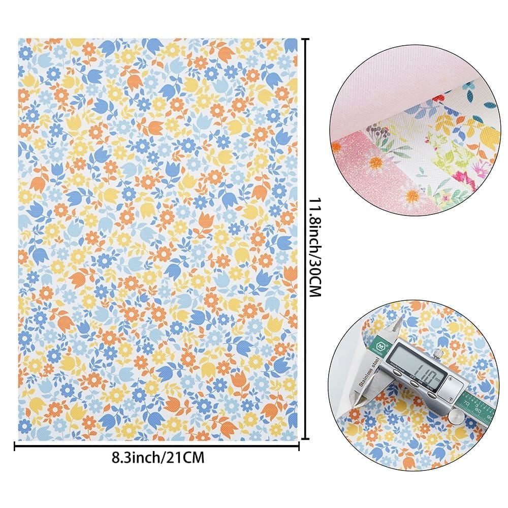 6pc Daisy Power Series2 Faux Leather : 6 Piece Mixed Floral Series (FL13)