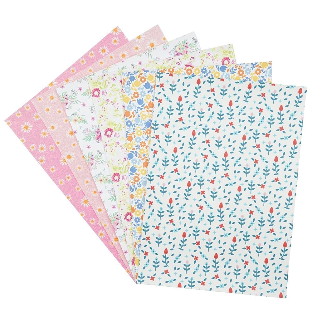 6pc Daisy Power Series4 Faux Leather : 6 Piece Mixed Floral Series (FL13)