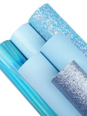 Faux Leather : 6 Piece Dream Light Blue Series (FL5)