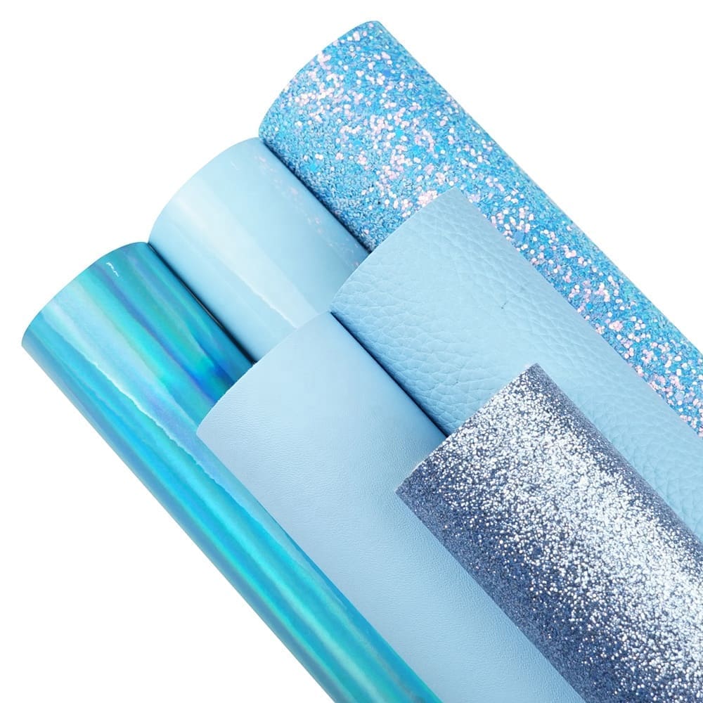 Faux Leather : 6 Piece Dream Light Blue Series (FL5)