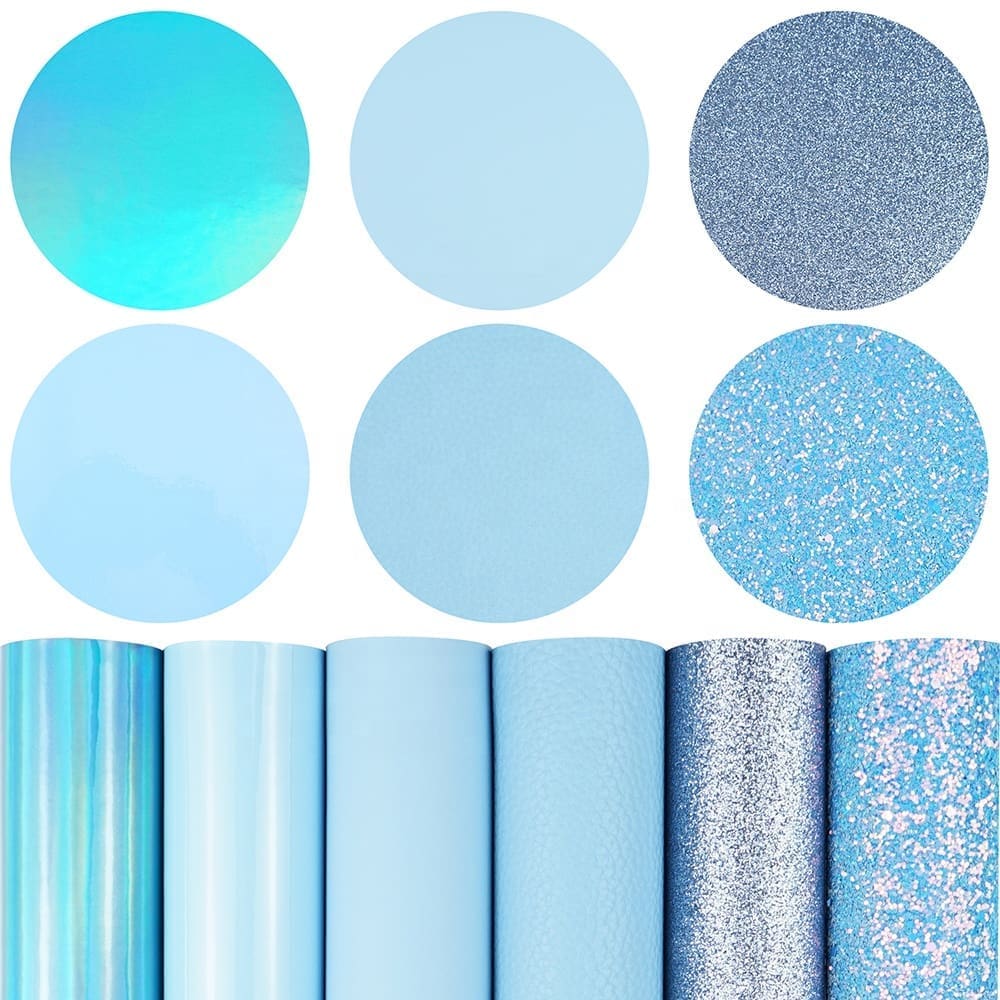 Faux Leather : 6 Piece Dream Light Blue Series (FL5)