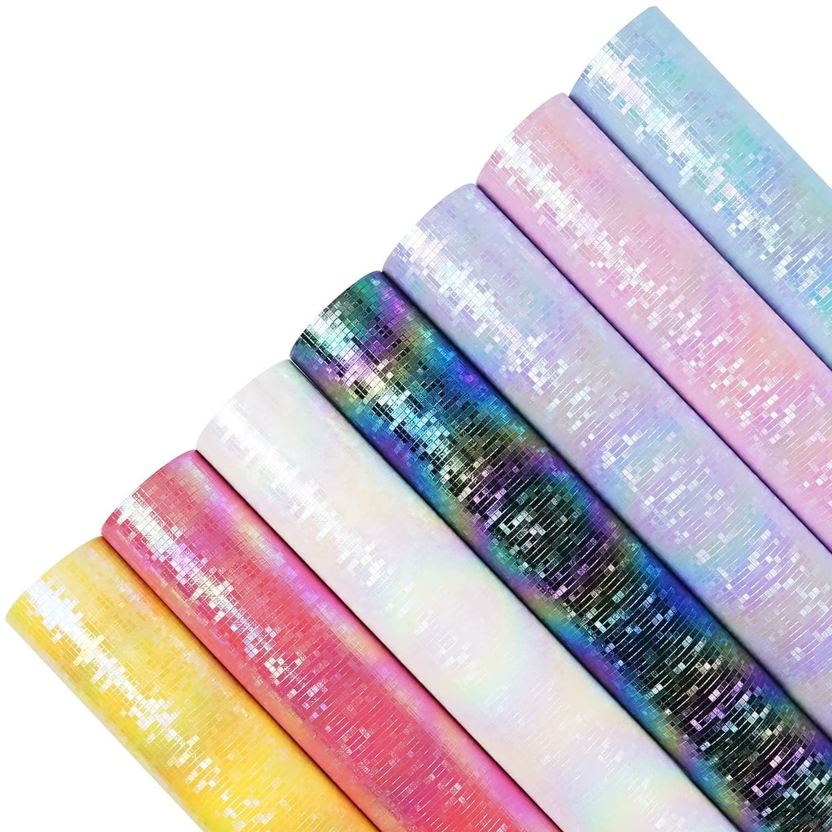 7pc Glossy Dielectric Series Faux Leather : 7 Piece Holographic Dielectric Series (FL6)