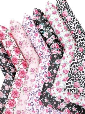 7pc Roses Galore Faux Leather : 7 Piece Rose Galore (FL26)
