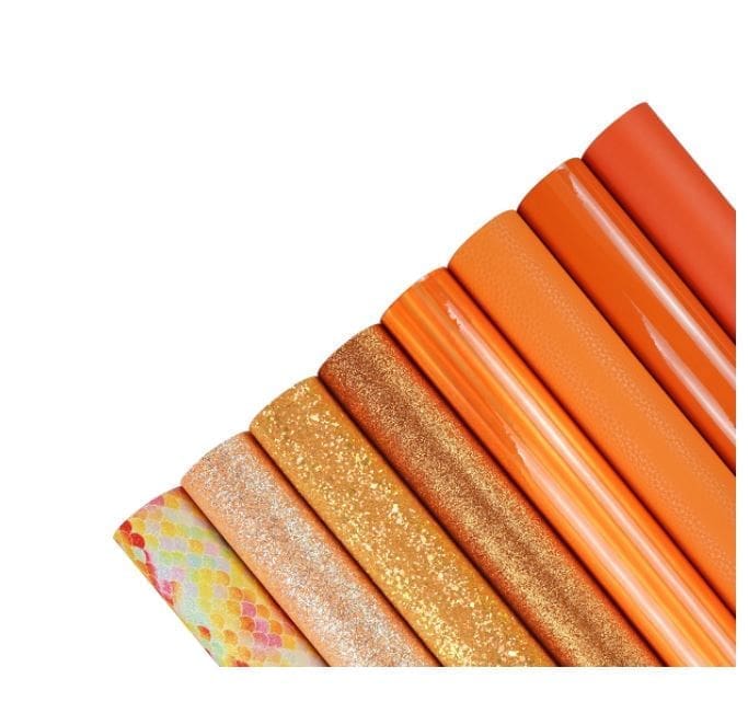 Faux Leather : 8 Piece Orange Deluxe Series (FL17)
