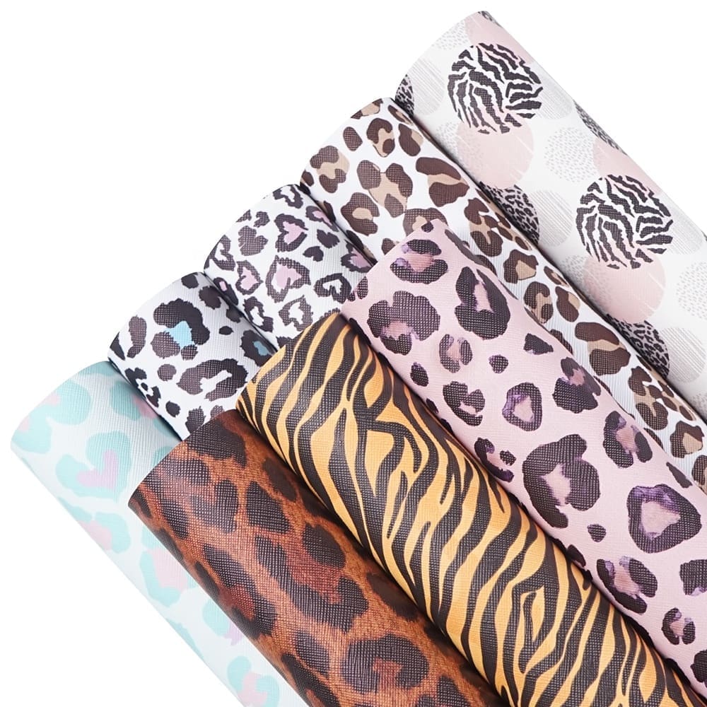 8pcs_Lepoardprint Faux Leather : 8 Piece Leopard Print Bonanza (FL3)