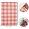 9pc Red Shapped Series2 Faux Leather : 9 Piece Red Tartan Patterned Deluxe (FL25)