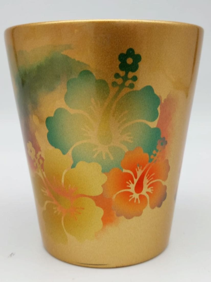 FlowerPot3 Sublimation Blanks : 12oz Flower Pots (Gold & White)