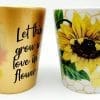 FlowerPot4 Sublimation Blanks : 12oz Flower Pots (Gold & White)