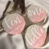 Laser Acrylic Blanks : CLEAR Acrylic Milestones (10cm Round or Hexagon) [1.5, 2, 3 and 5mm]