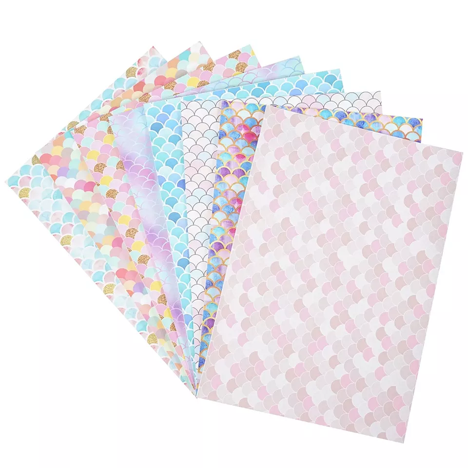 8PieceMermaidScaleSeries6 Faux Leather : 8 Piece Mermaid Scale Series (FL1)