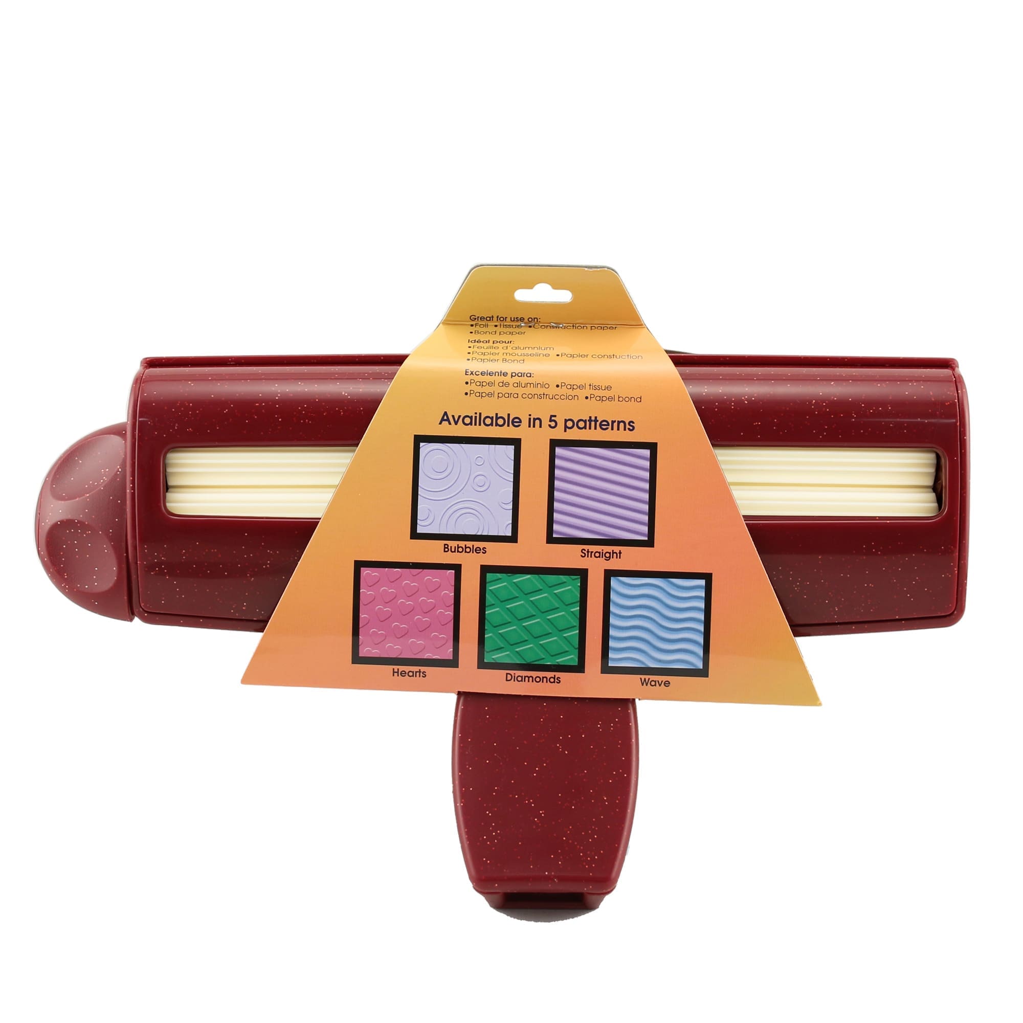 Arts & Crafts : Large Marvy Uchida Paper Crimper (5 Patterns, Straight, Heart, Wave, Diamond & Bubble)