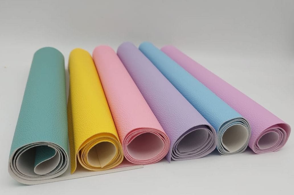 Litchi Faux Leather : Litchi Pastel Rolls (30 b 60cm)