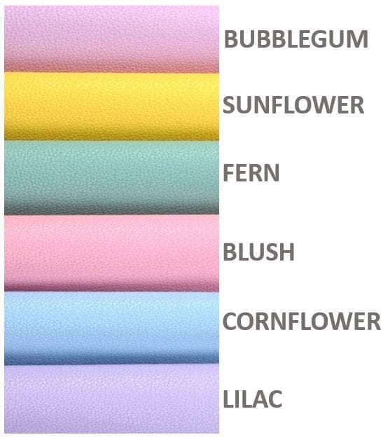 LitchiPastelRange2 Faux Leather : Litchi Pastel Rolls (30 b 60cm)