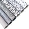 FL47_e Faux Leather : 6 Piece Silver & Grey Tones (FL47)