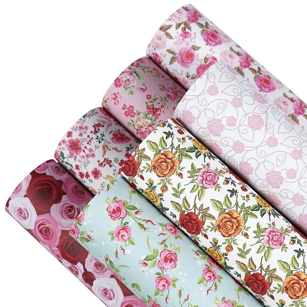 FL54 Faux Leather : 8 Piece Pretty Floral Range (FL54)