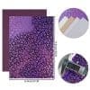 L49_b Faux Leather : 6 Piece Purple Butterfly & Leopard (FL49)