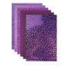 L49_c Faux Leather : 6 Piece Purple Butterfly & Leopard (FL49)